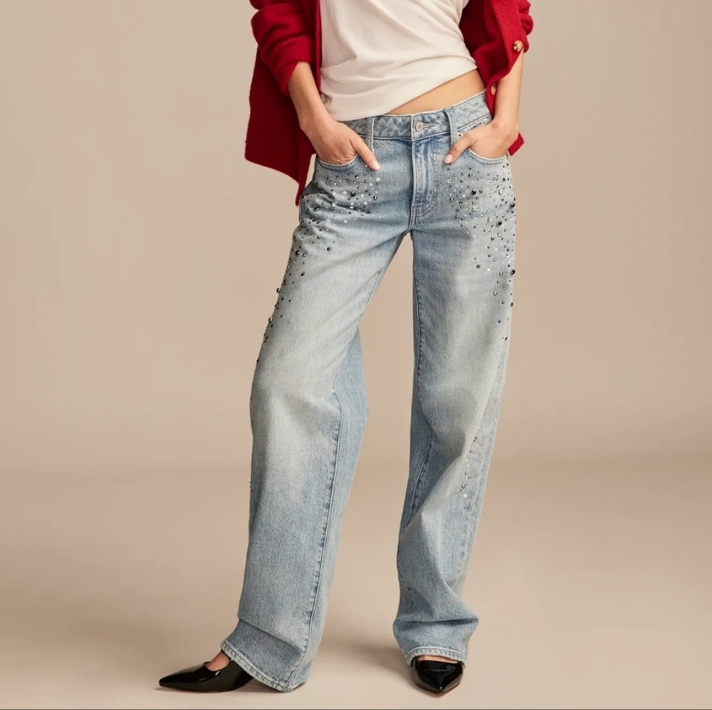 Lucky Brand The Baggy Embellished Jeans